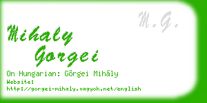 mihaly gorgei business card